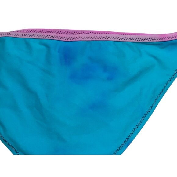 TiniBikini Colorblock Two Piece Swimsuit Bikini Set Sz S Zip Racerback Swim Surf - Picture 7 of 7